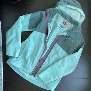 Titanium Columbia Omni Heat Mint Green Rain Ski Jacket